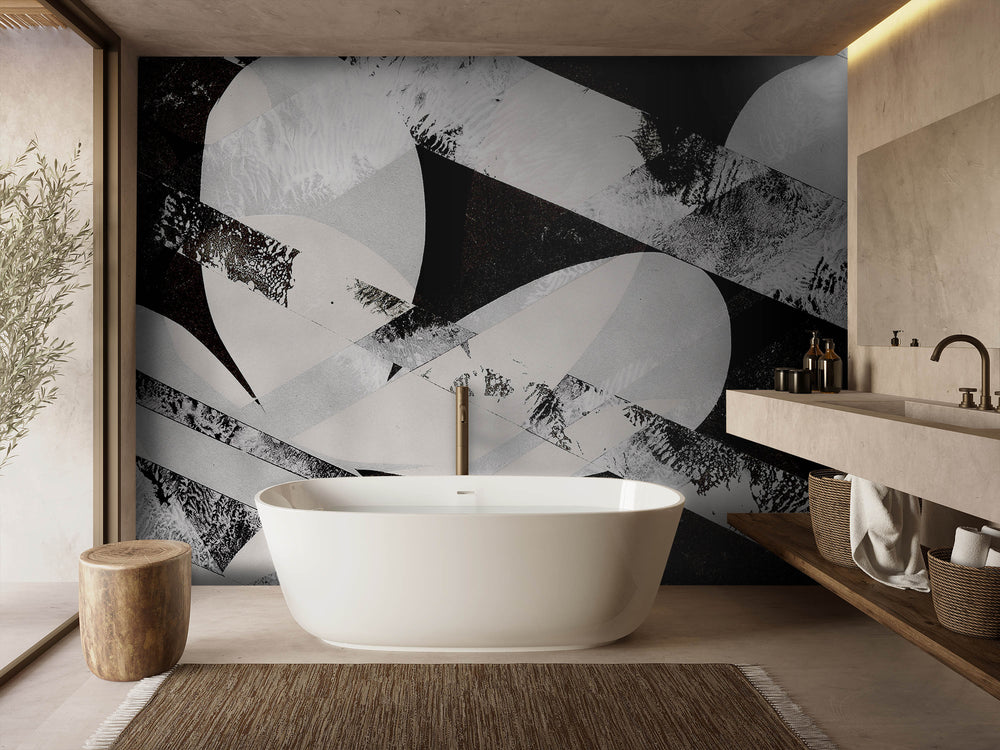 Camber in Black Made to Measure Mural