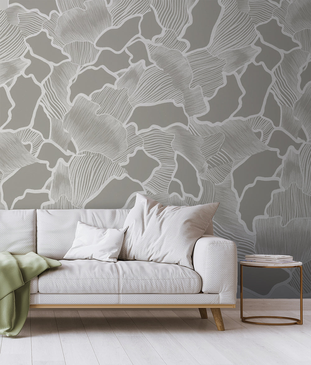 Canopy in Silver Made to Measure Mural