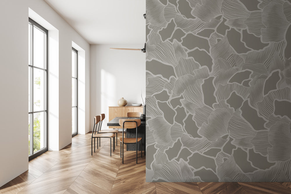 Canopy in Silver Made to Measure Mural