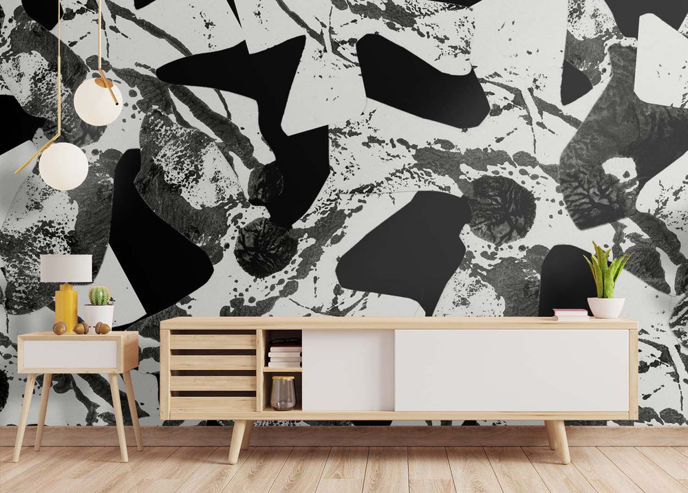 Discord in Black + White Made to Measure Mural