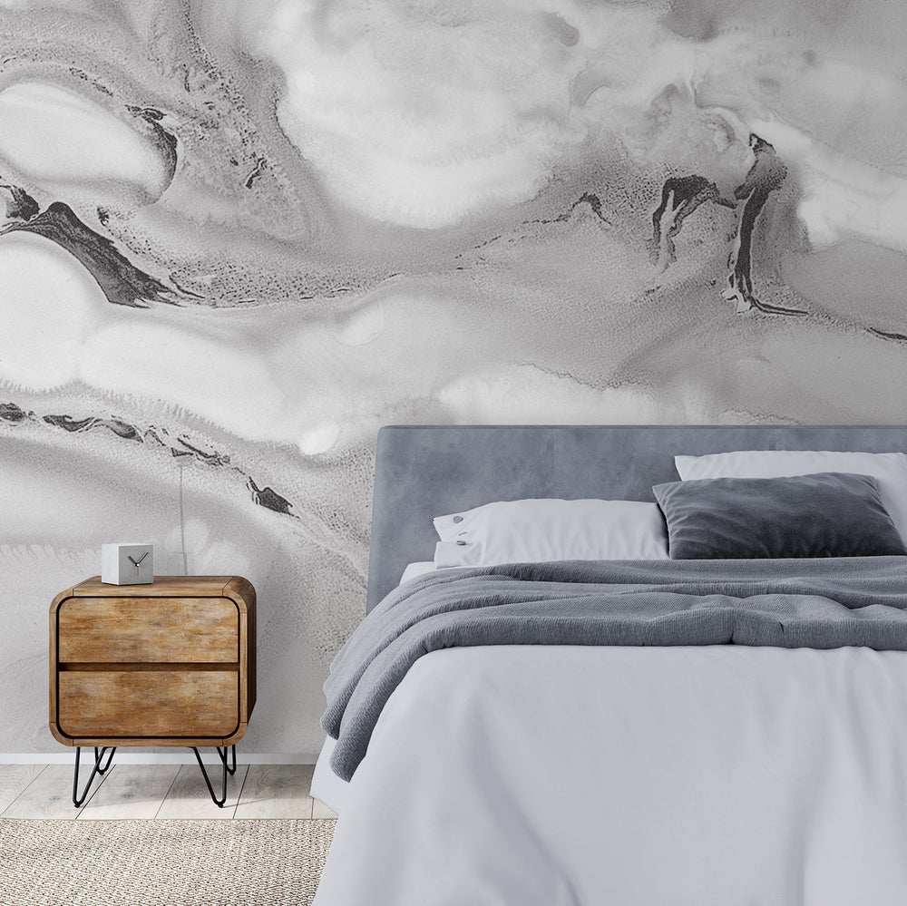 Gray Wisp Made to Measure Mural