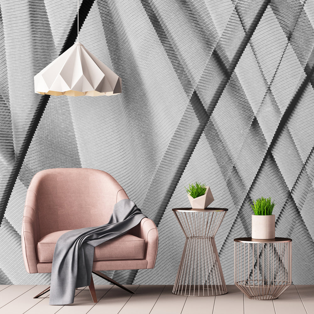 Moulage Moderne Argent Made to Measure Mural