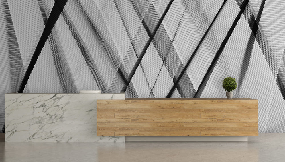 Moulage Moderne Argent Made to Measure Mural