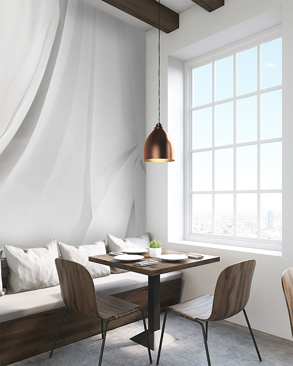 Mousseline Blanc Made to Measure Mural