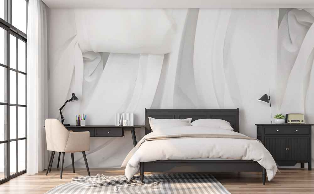 Mousseline Blanc Made to Measure Mural