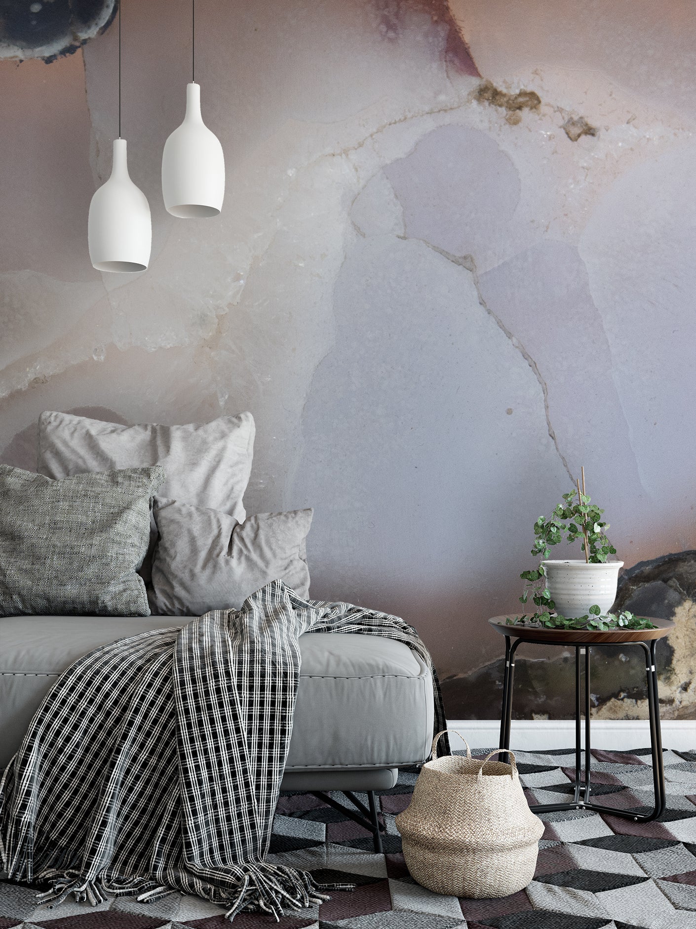 Image of Agate in Blush Made to Measure Mural