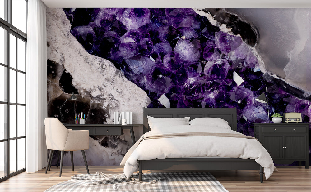 Amethyst + Agate in Violaceous Made to Measure Mural