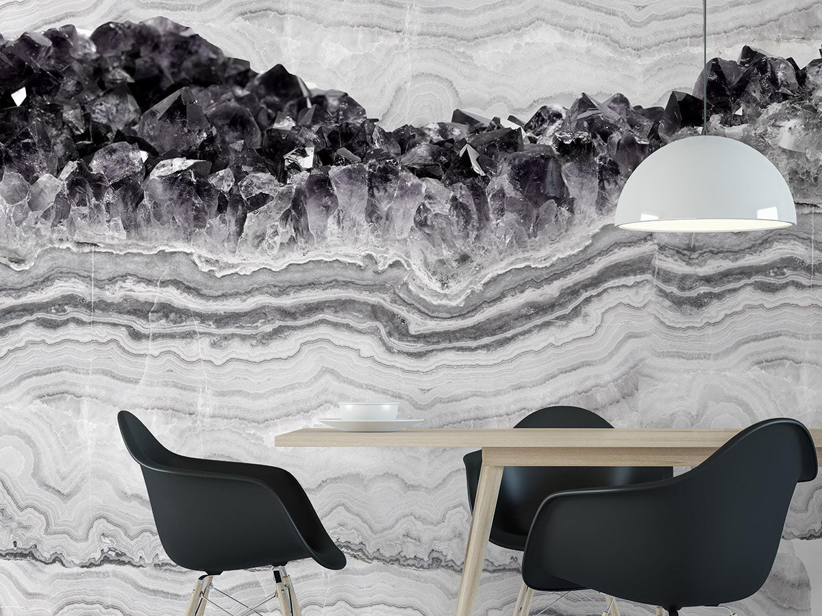 Image of Amethyst in Noir Made to Measure Mural
