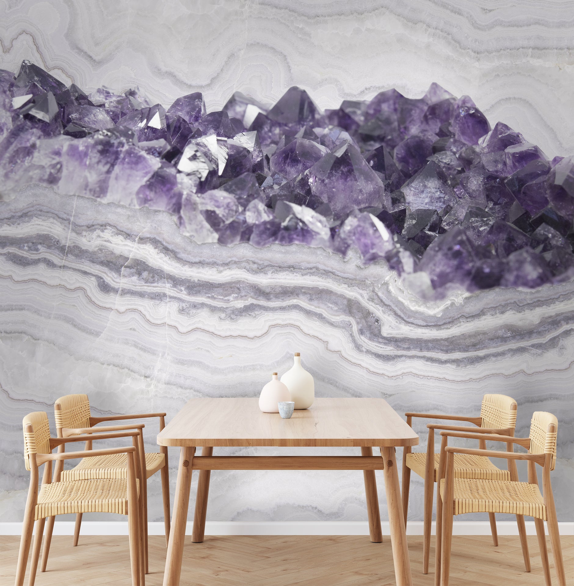 Image of Amethyst in Violaceous Made to Measure Mural