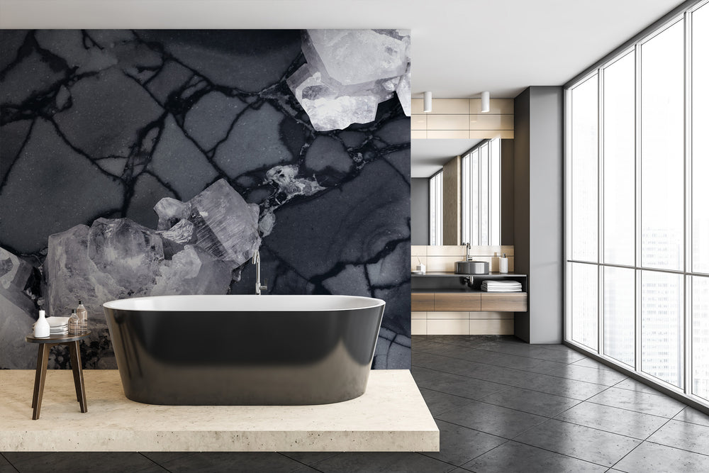 Apophyllite + Jasper in Noir Made to Measure Mural