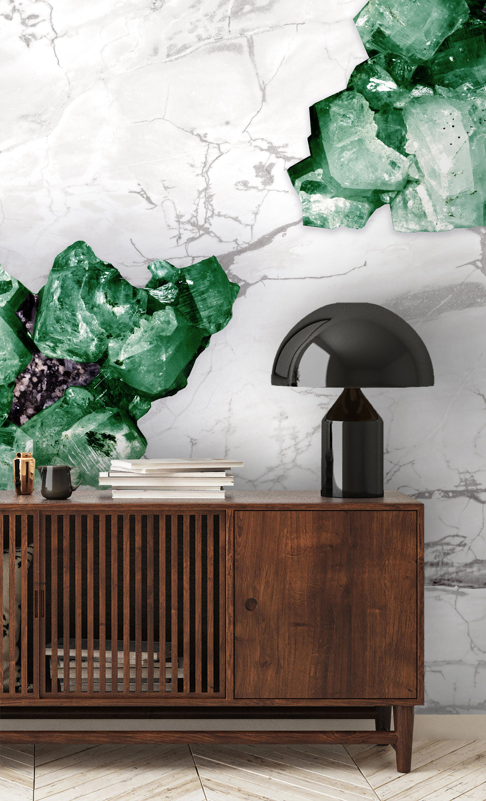 Apophyllite + Jasper in Verdant Made to Measure Mural