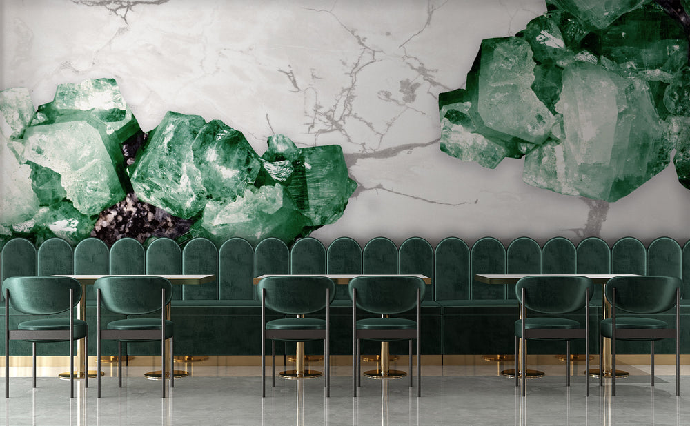 Apophyllite + Jasper in Verdant Made to Measure Mural