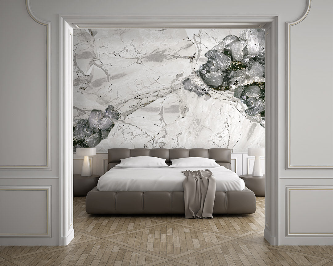 Image of Apophyllite + Jasper in Frost Made to Measure Mural
