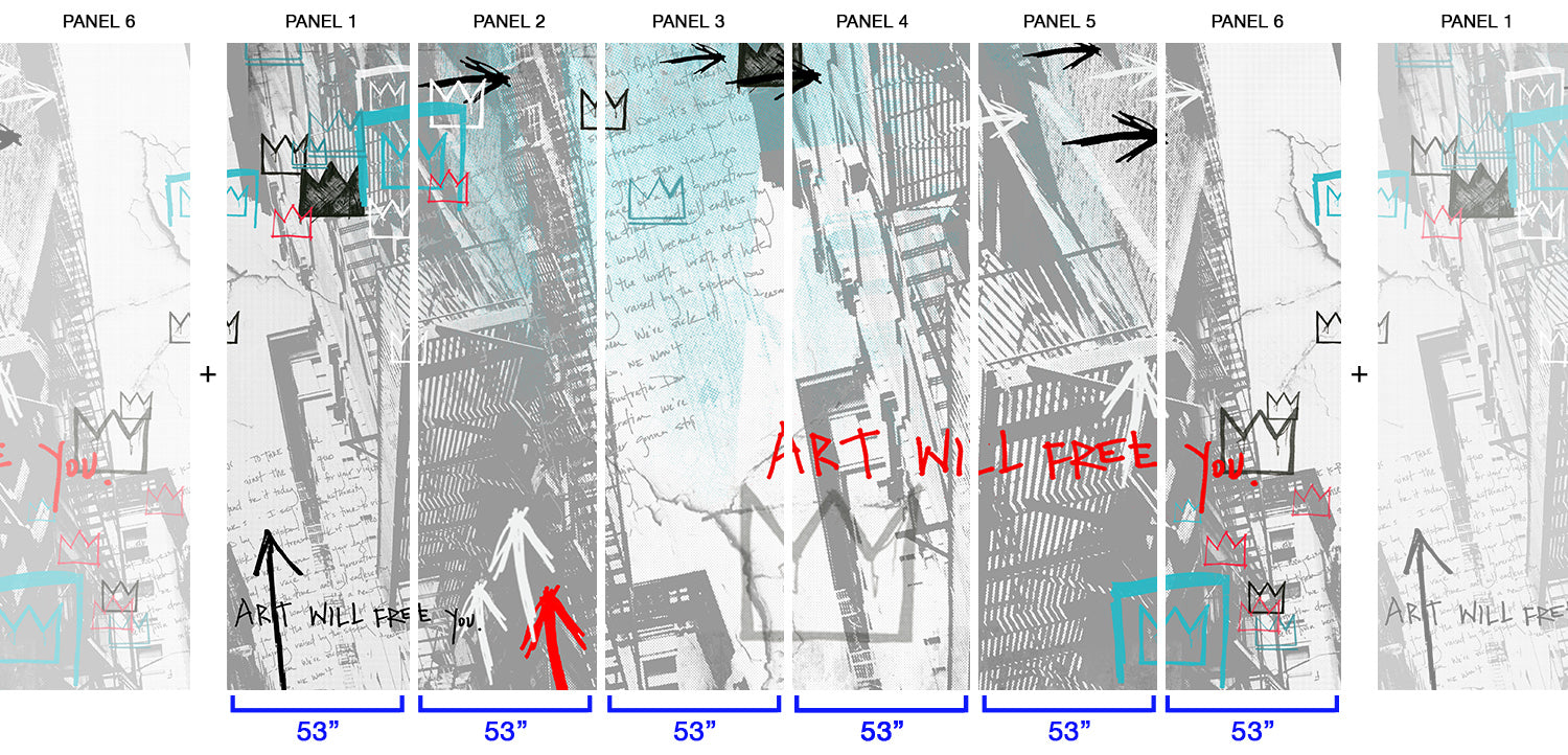 Image of Art Will Free You (Light) - Wallpaper Mural - Quick Ship