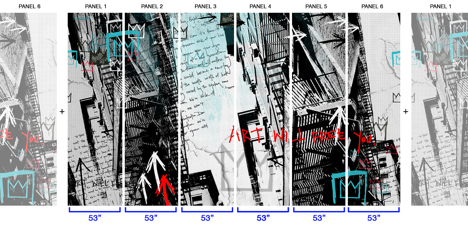 Image of Art Will Free You (Dark) - Wallpaper Mural - Quick Ship