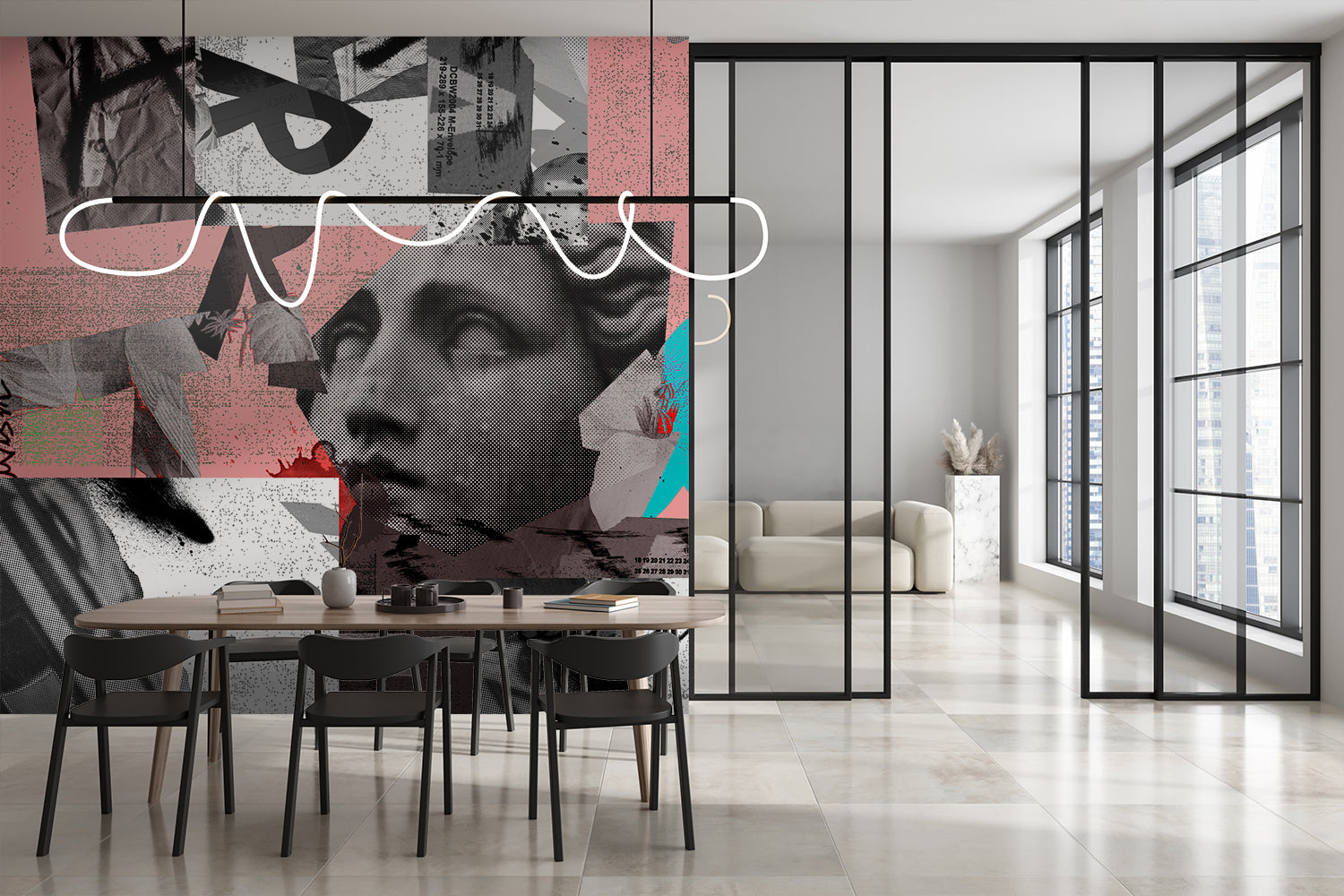Image of Art as Activism in Coral - Wallpaper Mural - Quick Ship