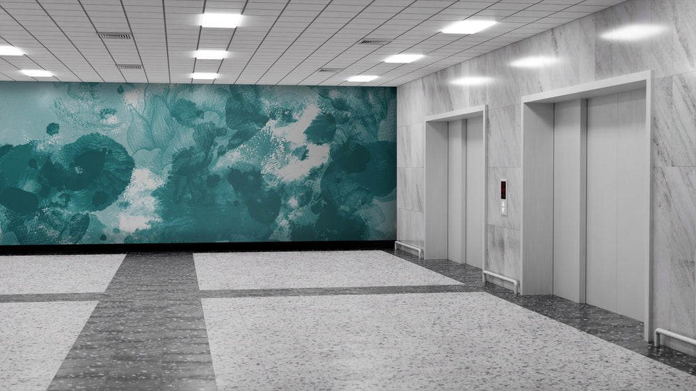 Ascension in Teal Made to Measure Mural