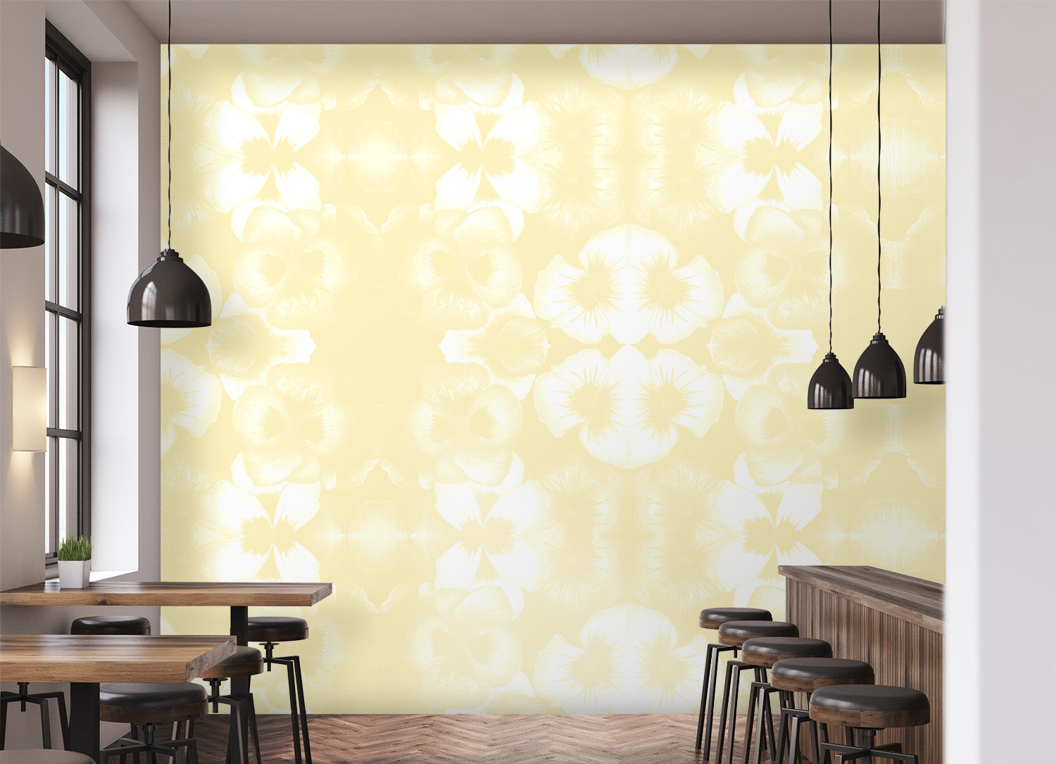 Image of Blossom in Marigold Made to Measure Mural