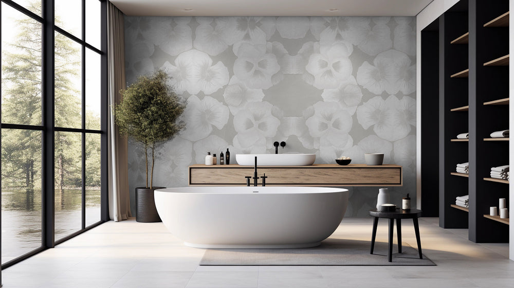 Blossom in Silver Made to Measure Mural