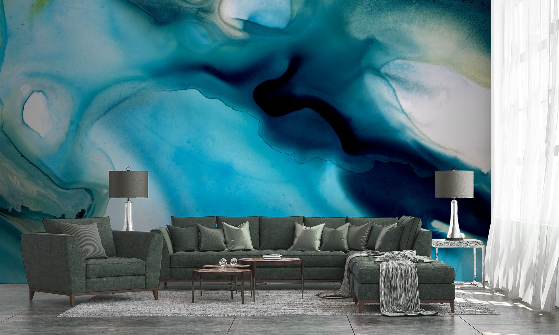 Blue Heron - Quick Ship Wallpaper Mural