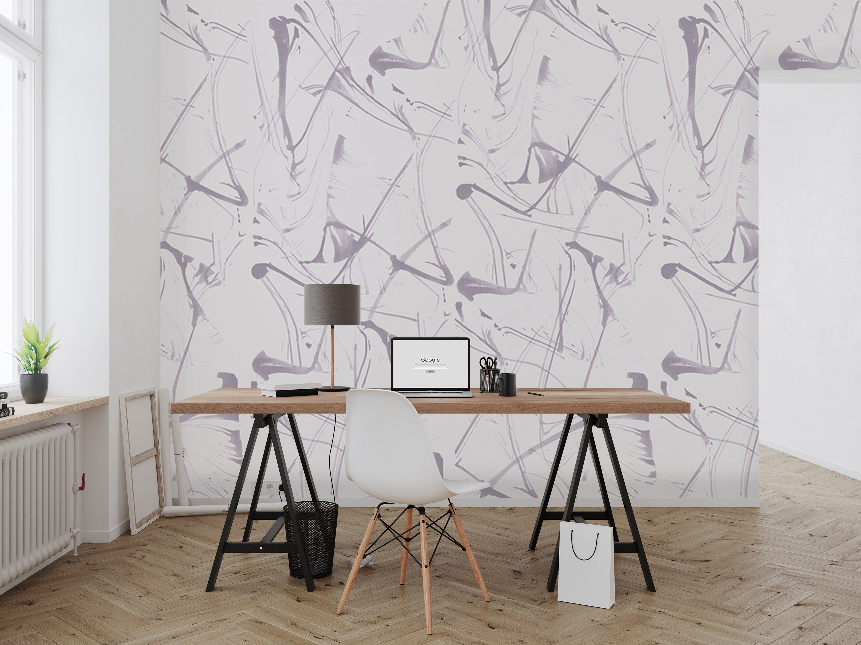 Image of BRUSHSTROKES IN QUARTZ - Quick Ship - Wallpaper