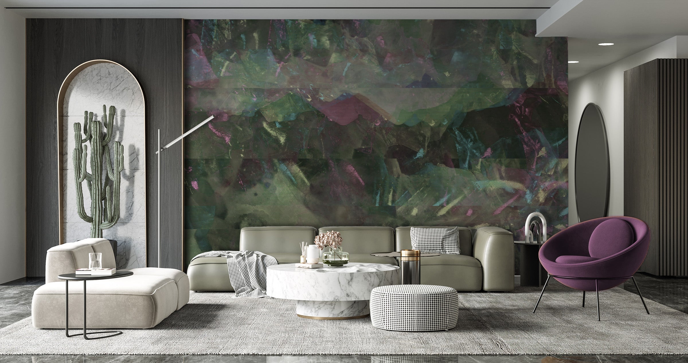 Image of Calcite Fragment in Haze Made to Measure Mural