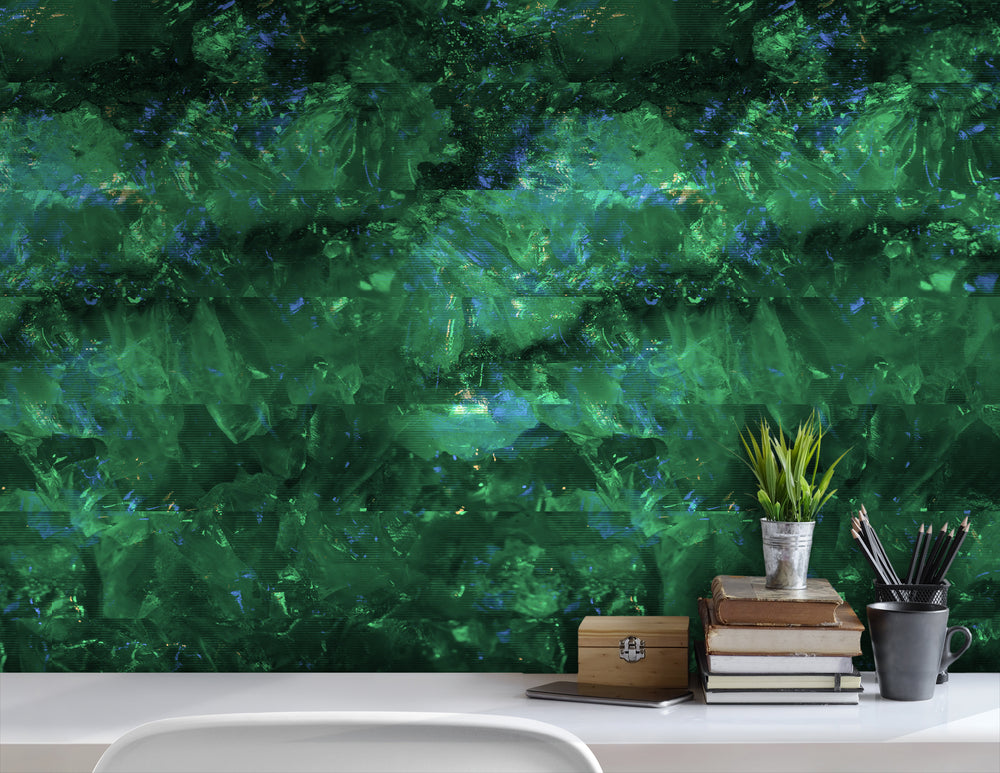 Calcite Fragment in Verdant Made to Measure Mural