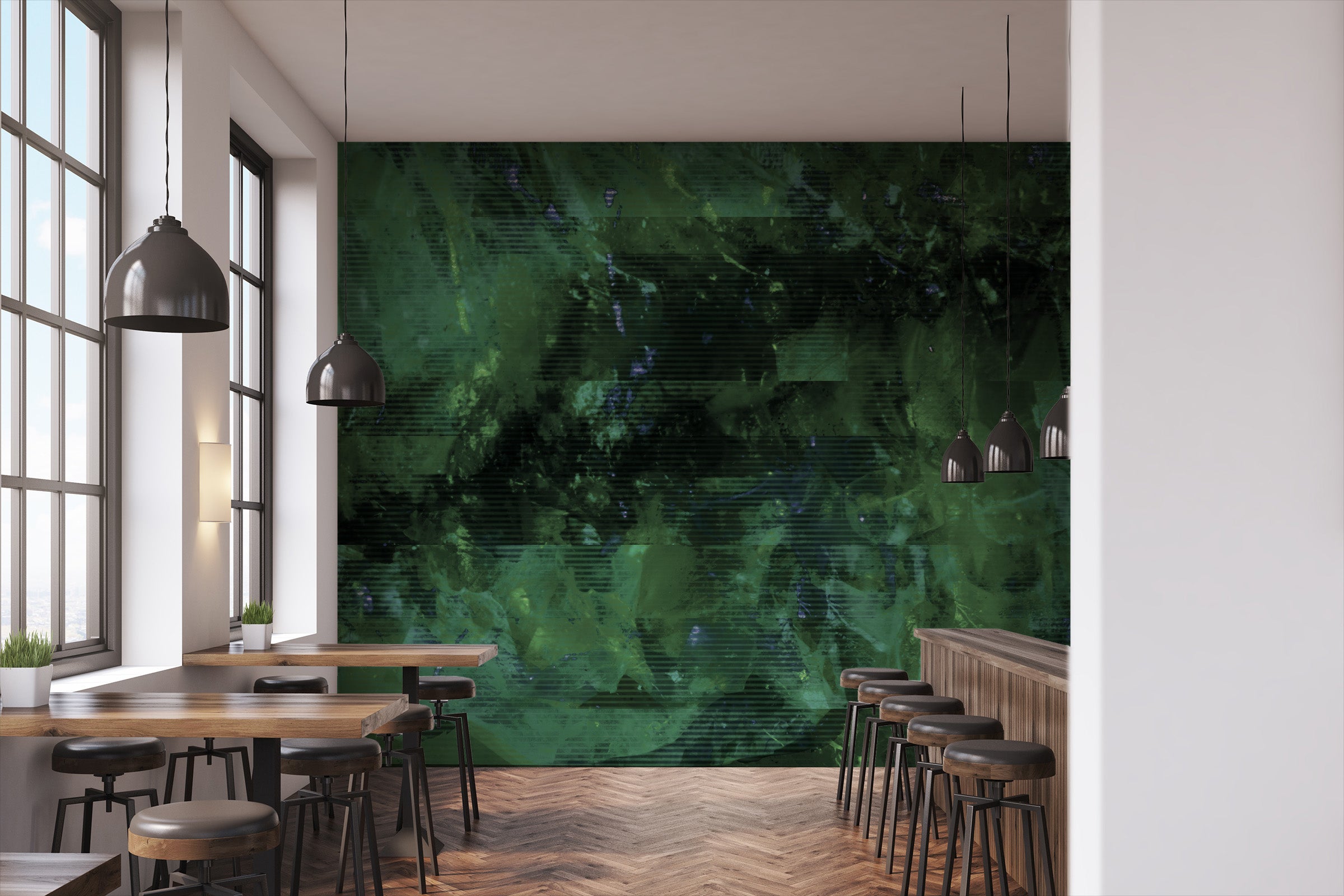 Image of Calcite Fragment in Verdant Made to Measure Mural