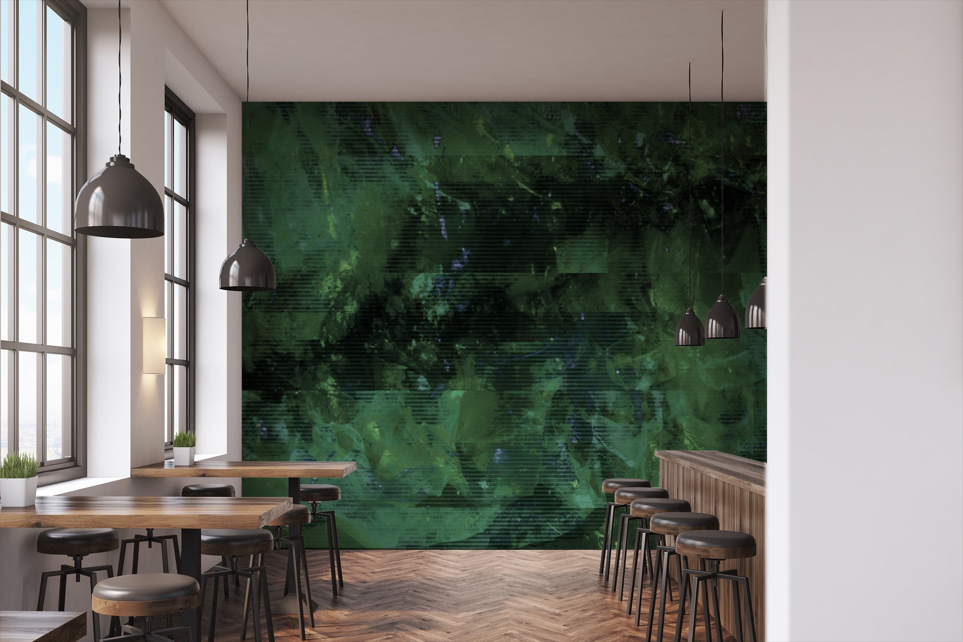 Calcite Fragment in Verdant Made to Measure Mural