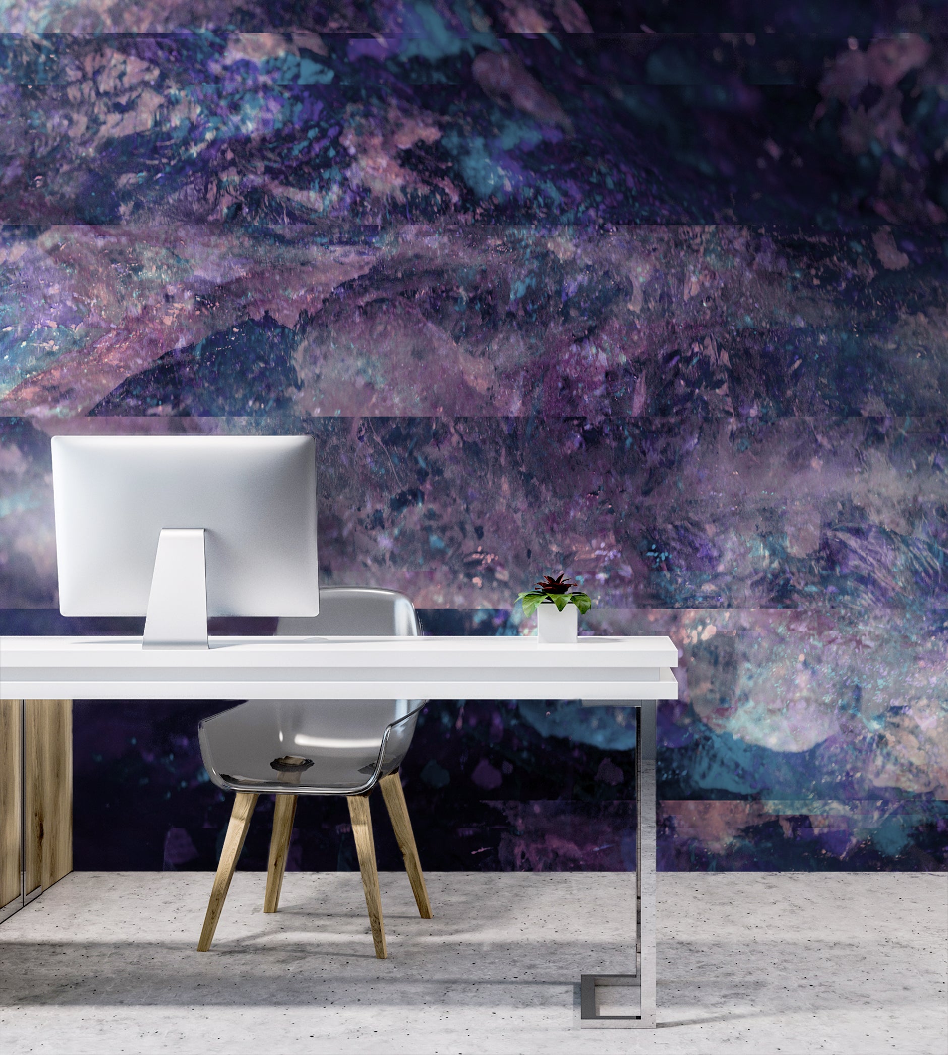 Calcite Glitch in Twilight Made to Measure Mural