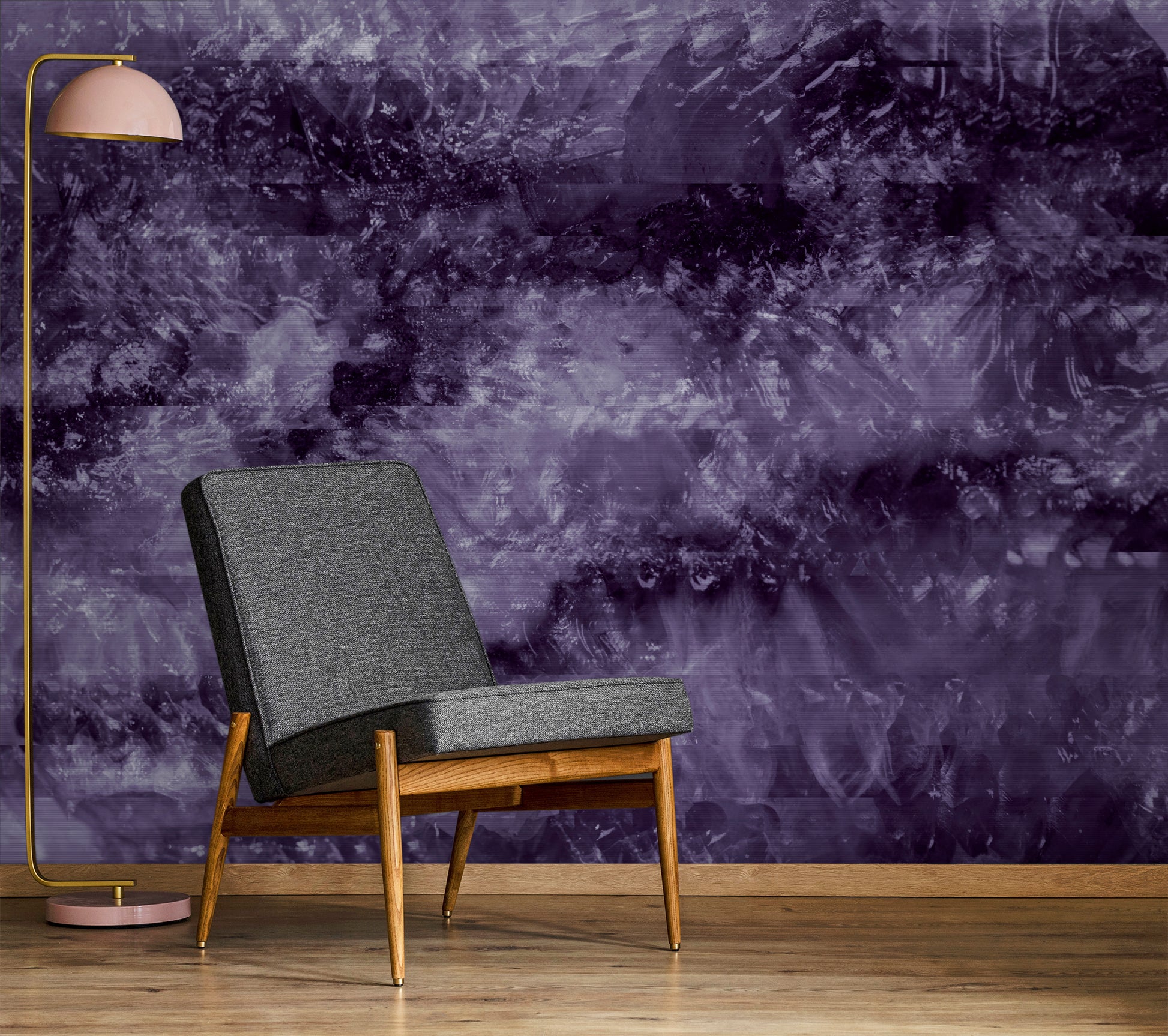 Calcite Glitch in Violaceous Made to Measure Mural