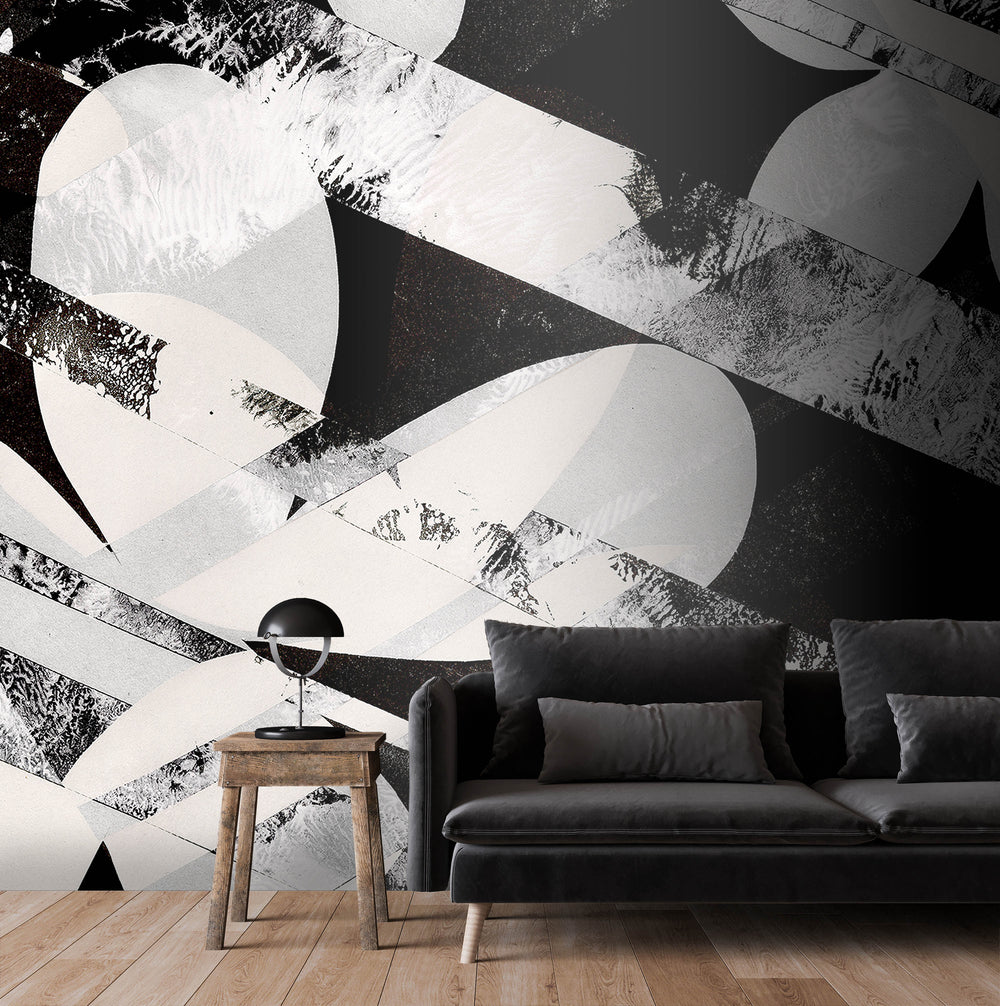 Camber in Black Made to Measure Mural