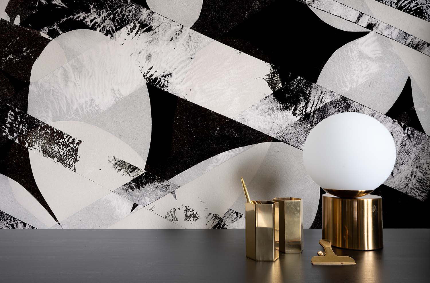 Camber in Black Made to Measure Mural