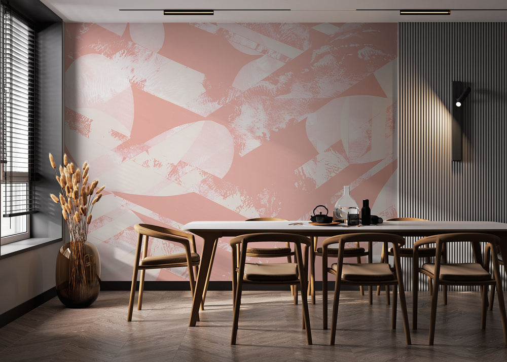 Camber in Coral Made to Measure Mural