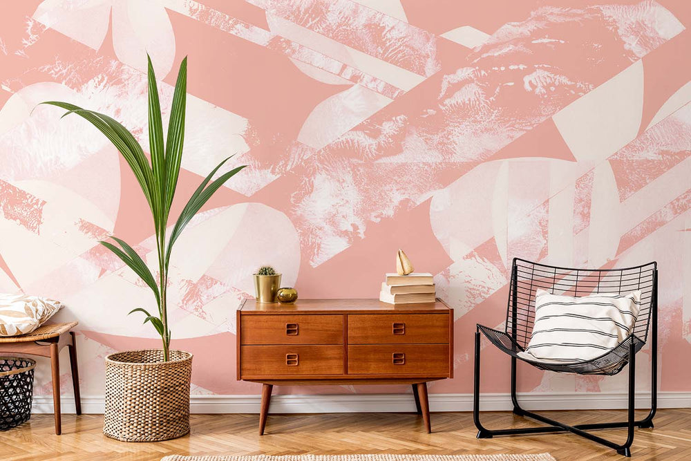 Camber in Coral Made to Measure Mural