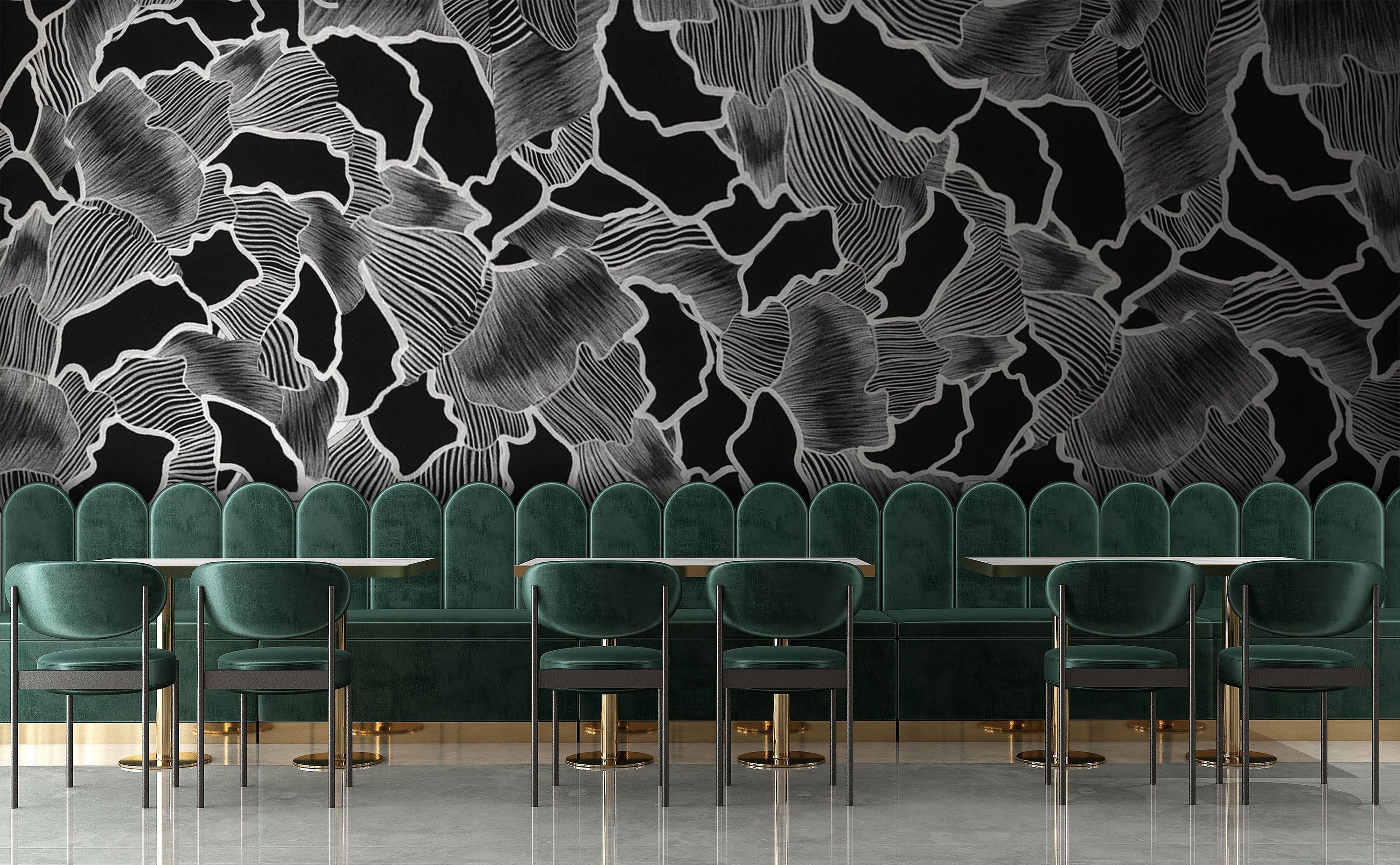 Image of Canopy in Black + White Made to Measure Mural