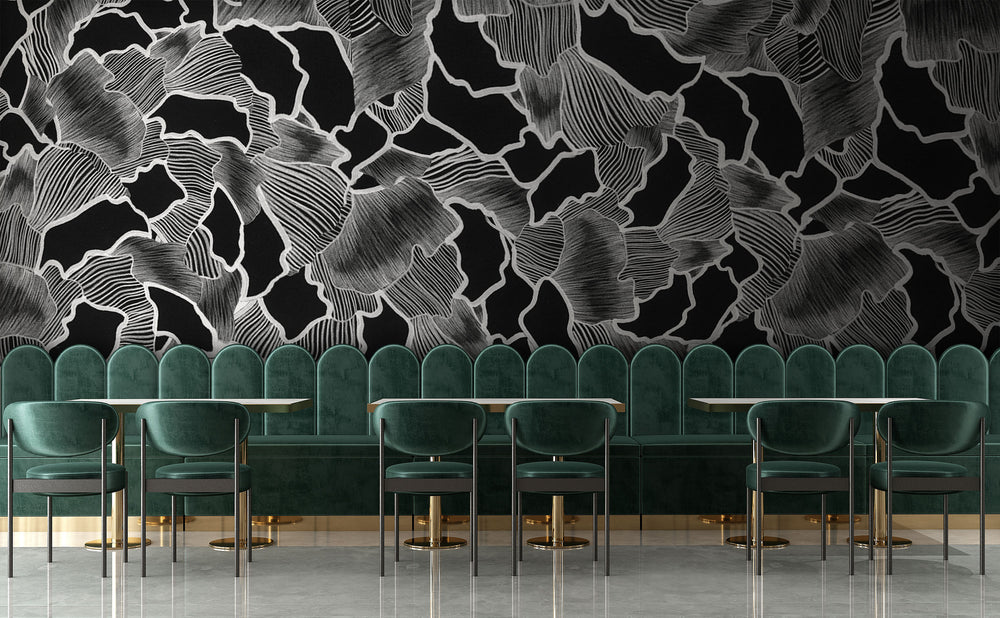 Canopy in Black + White Made to Measure Mural
