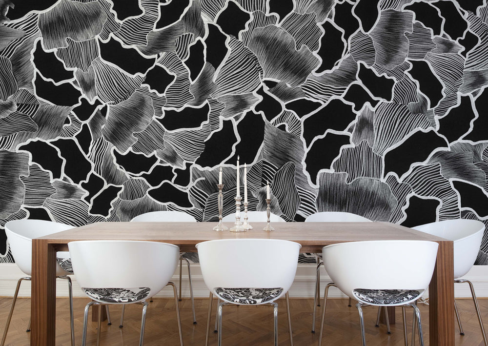 Canopy in Black + White Made to Measure Mural