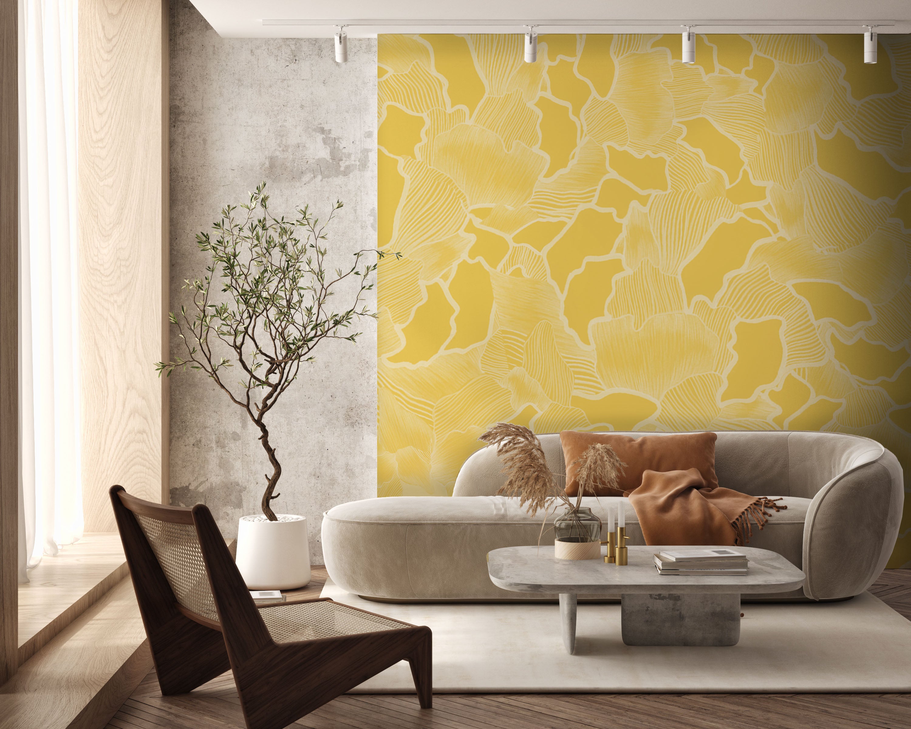 Image of Canopy in Marigold Made to Measure Mural