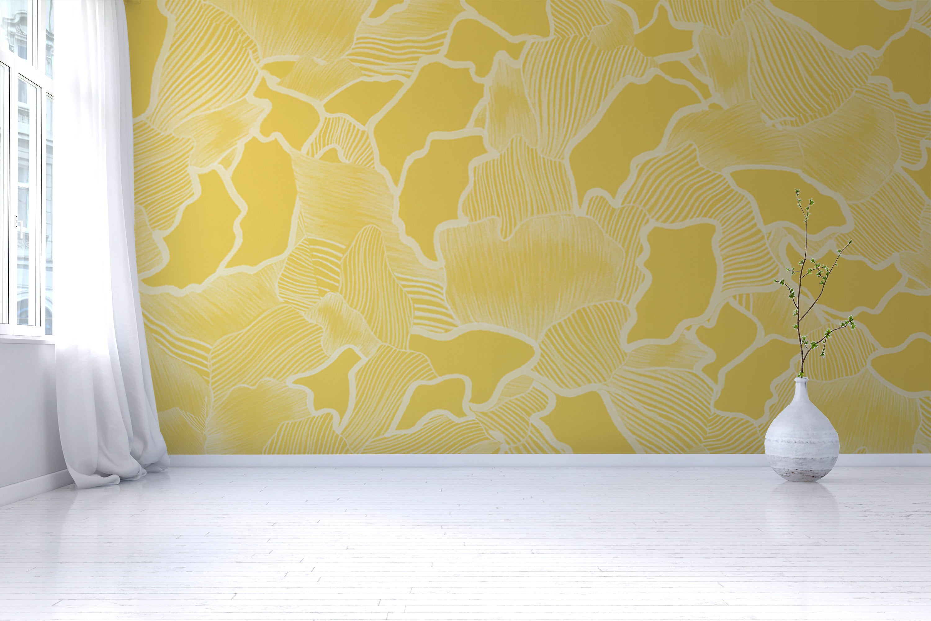 Image of Canopy in Marigold Made to Measure Mural