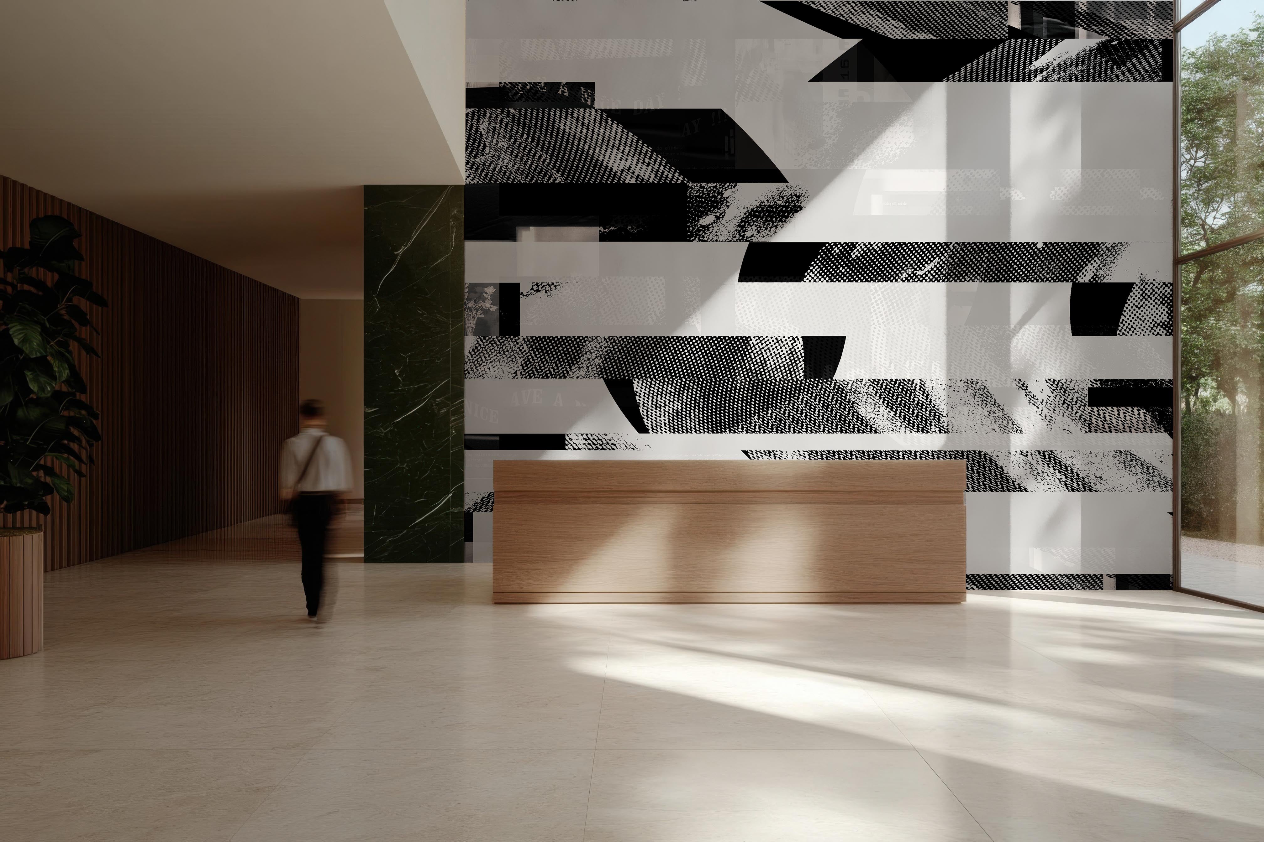 Image of Catalyze in White - Wallpaper Mural - Quick Ship