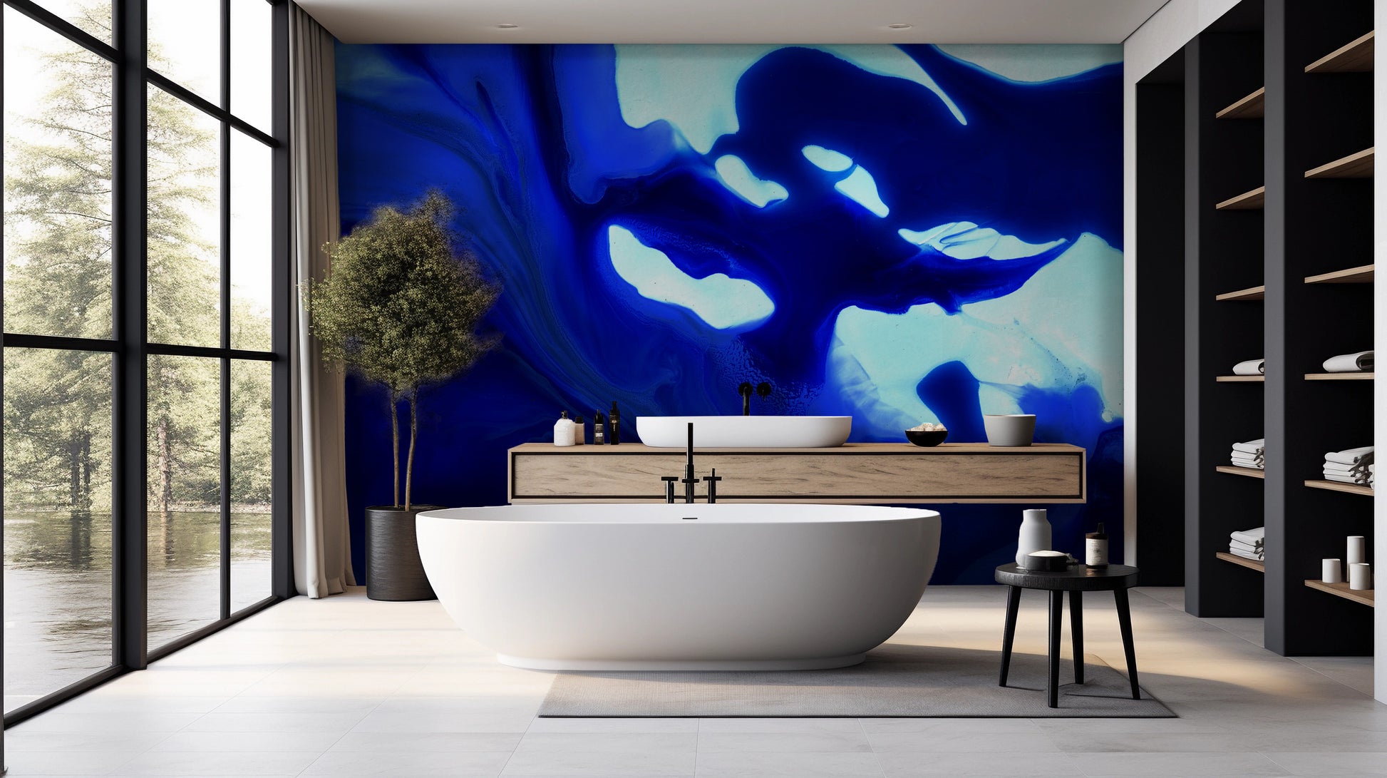 Cobalt Glaze Made to Measure Mural