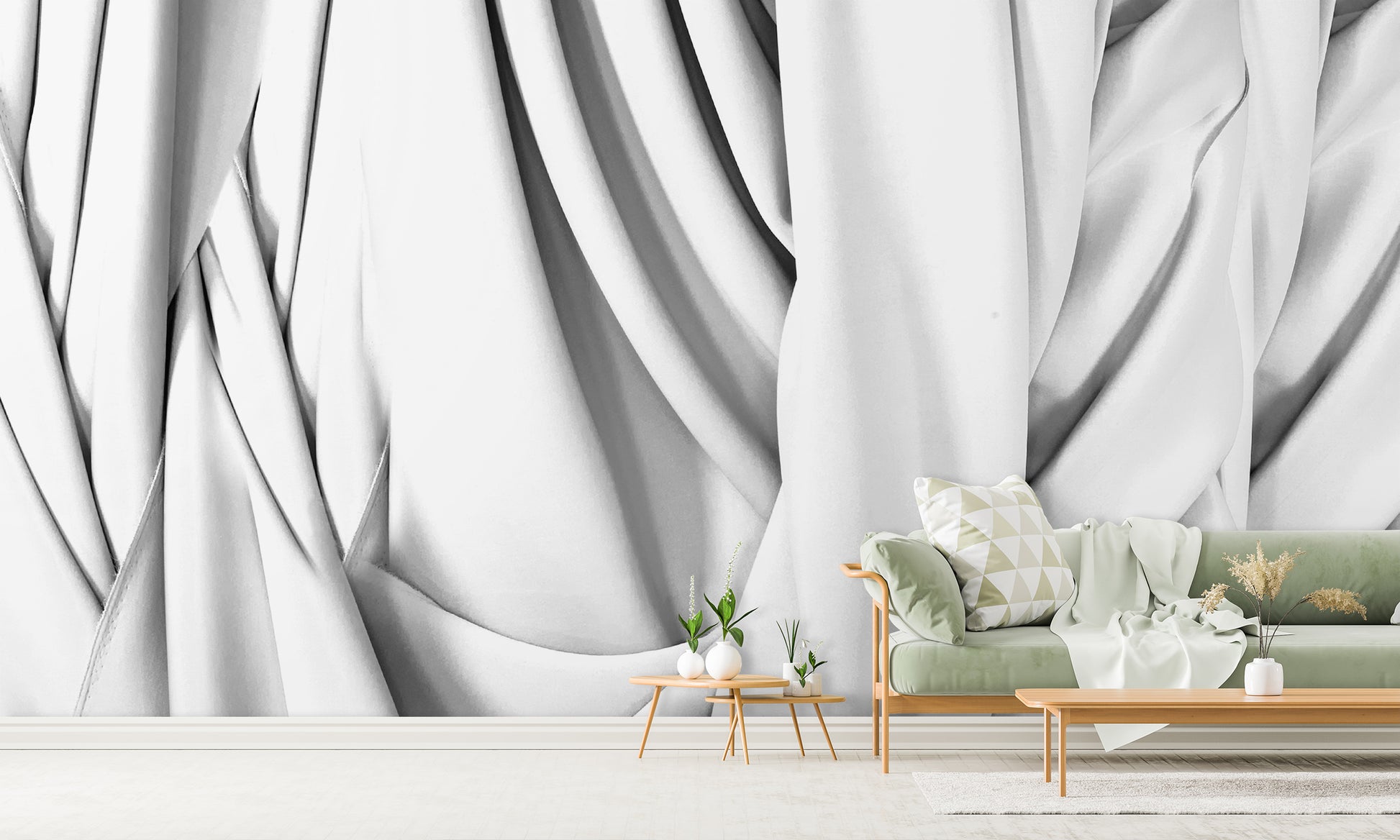 Crêtes Argent Made to Measure Mural