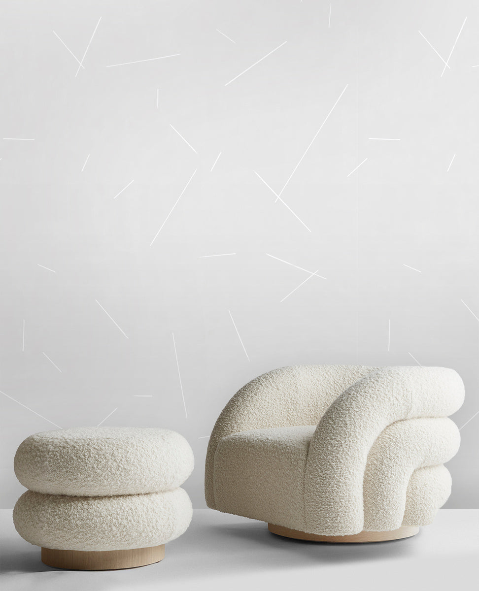 CRISS CROSS IN GREIGE - Quick Ship - Wallpaper