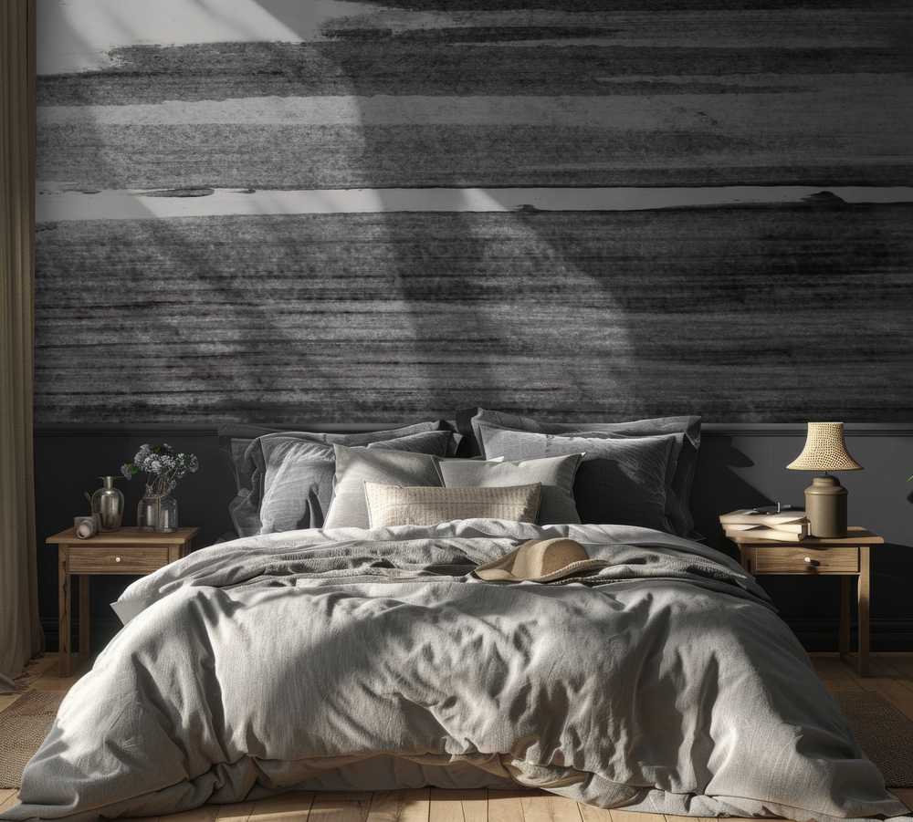 Crystal Cove in Cinder - Wallpaper Mural - Quick Ship