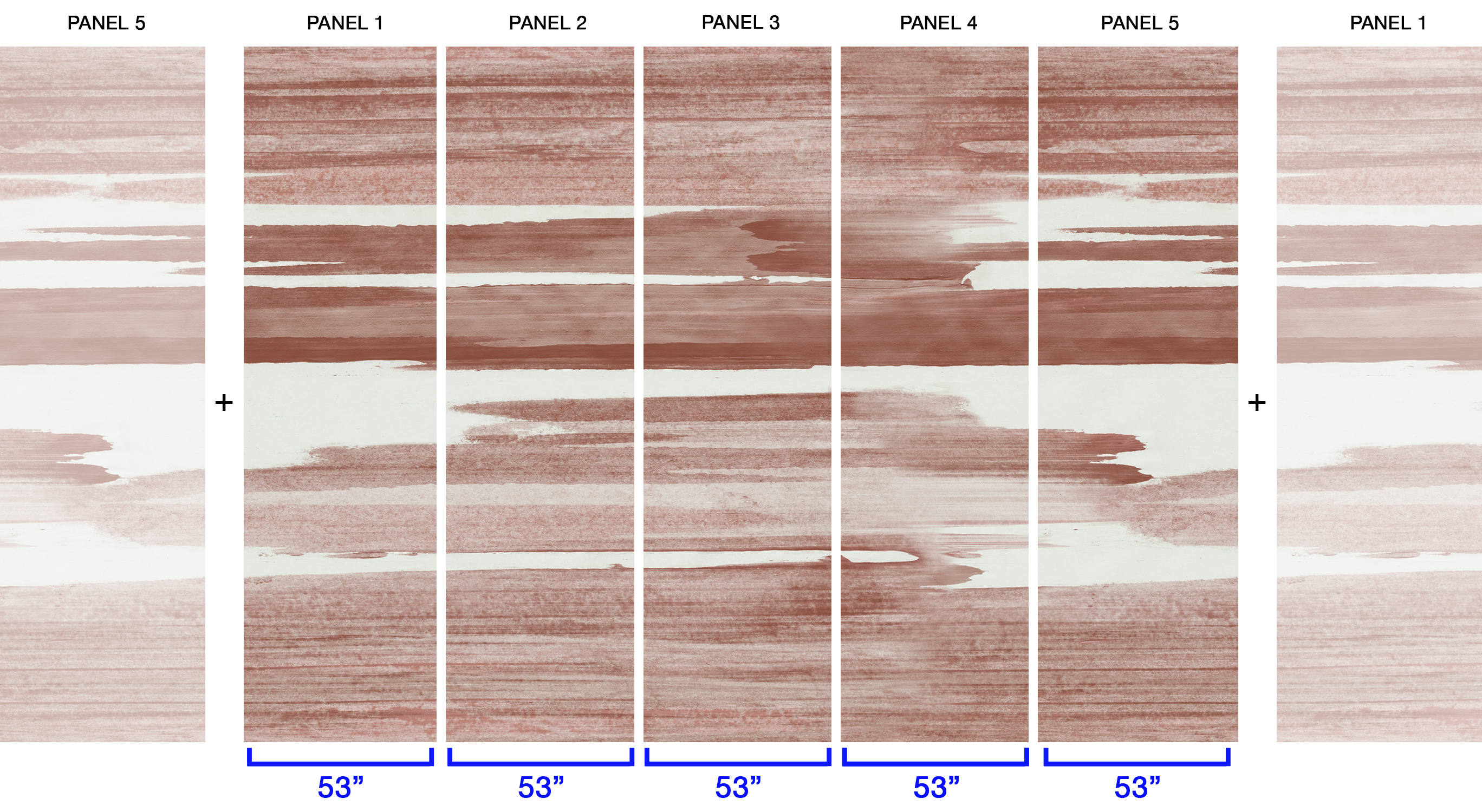 Image of Crystal Cove in Cinnabar - Wallpaper Mural - Quick Ship