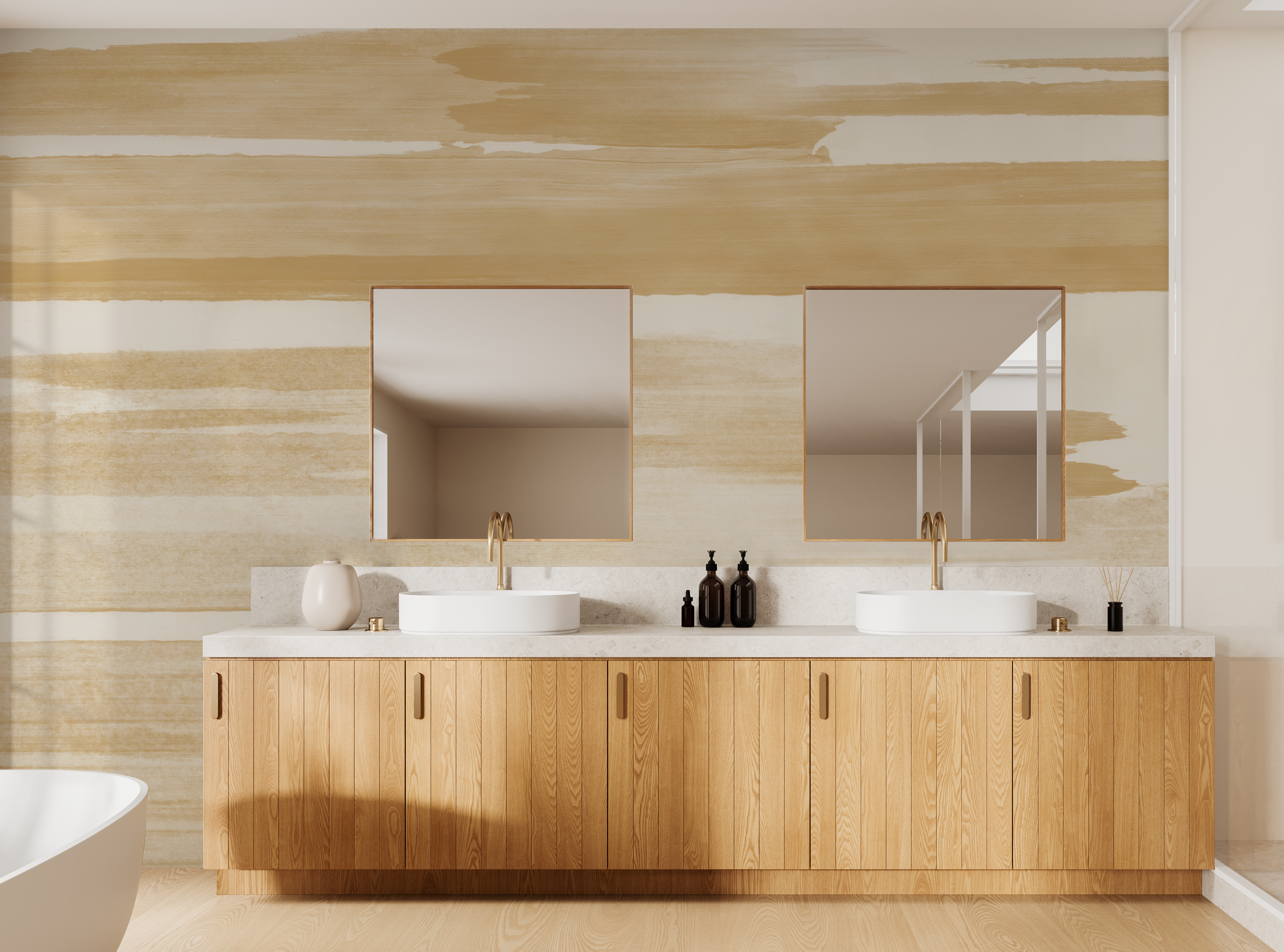 Image of Crystal Cove in Harvest - Wallpaper Mural - Quick Ship