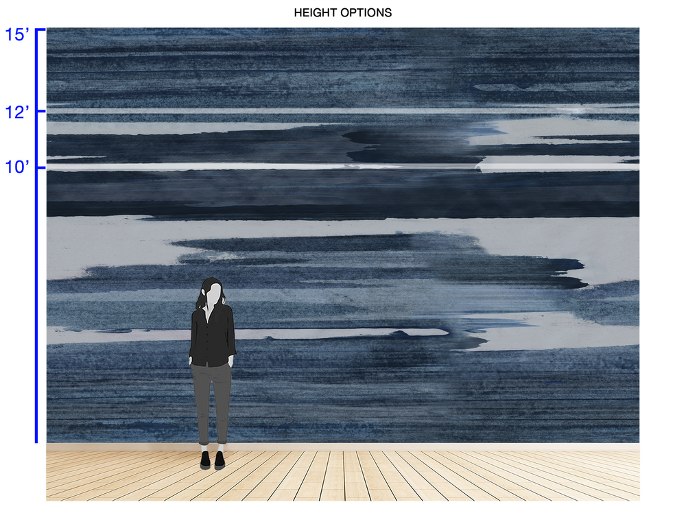 Crystal Cove in Midnight - Wallpaper Mural - Quick Ship