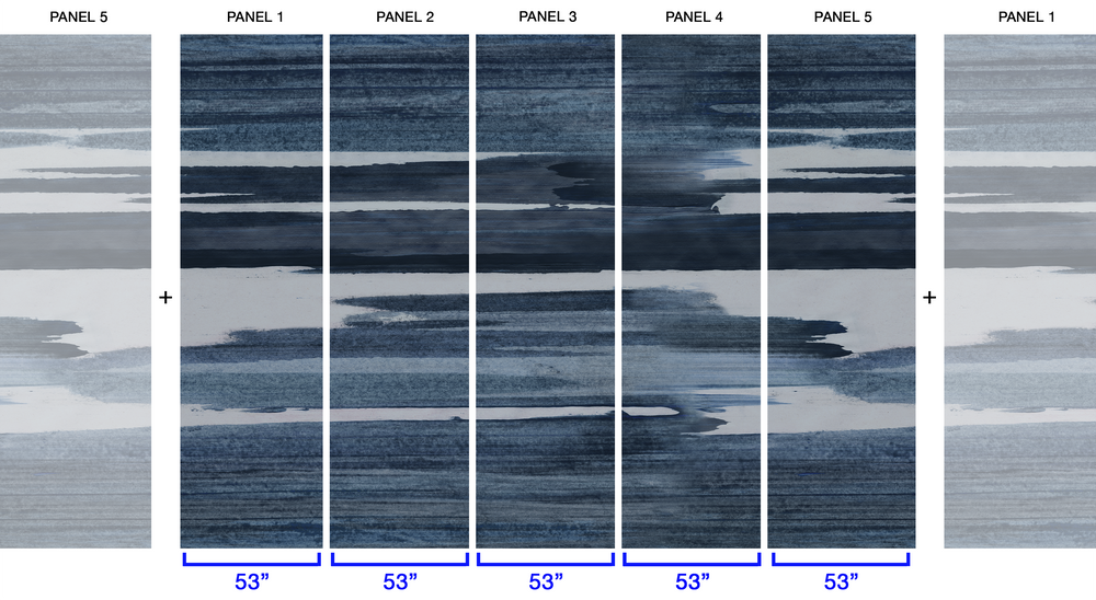 Crystal Cove in Midnight - Wallpaper Mural - Quick Ship