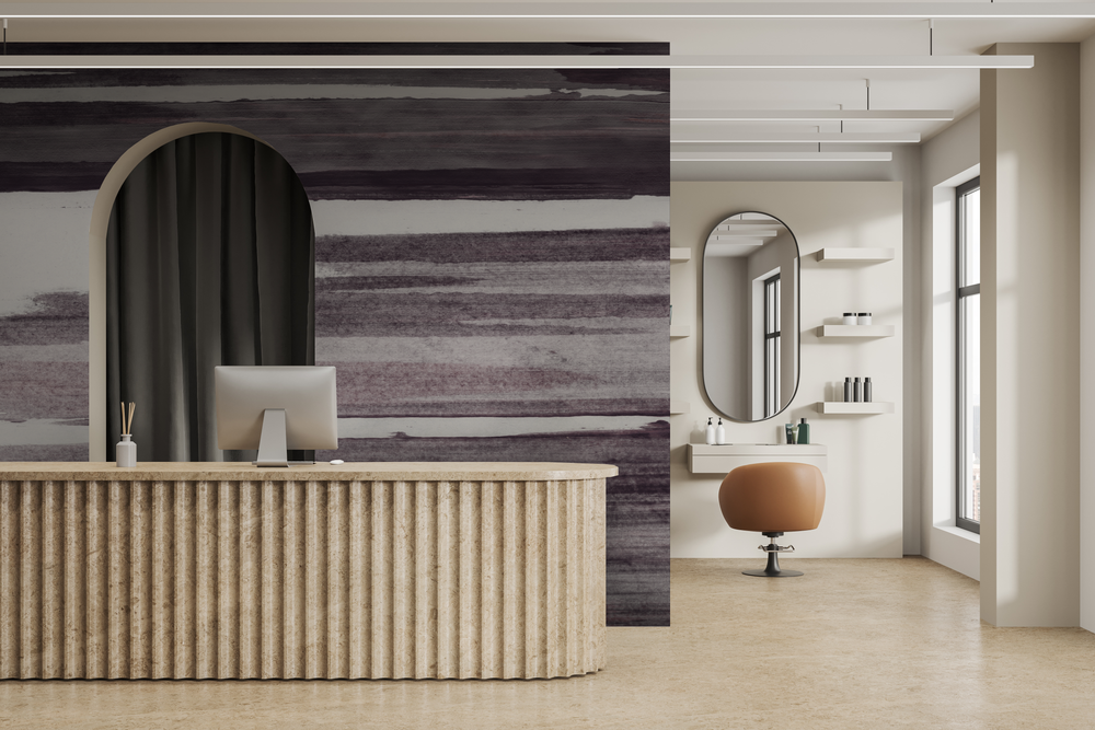 Crystal Cove in Orchid Mist - Wallpaper Mural - Quick Ship